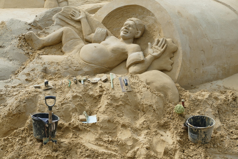 day, ruhr area, the past, statue, north landscape park, sand, landscape park, craft, the guinness book, religion, sandburg, carving - craft product, land