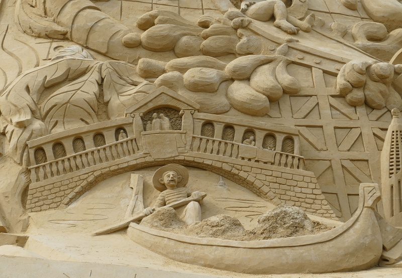 sand, carving, bridge, no people, architecture, venice, building, north rhine westphalia, travel destinations, north landscape park, bas relief, carving - craft product