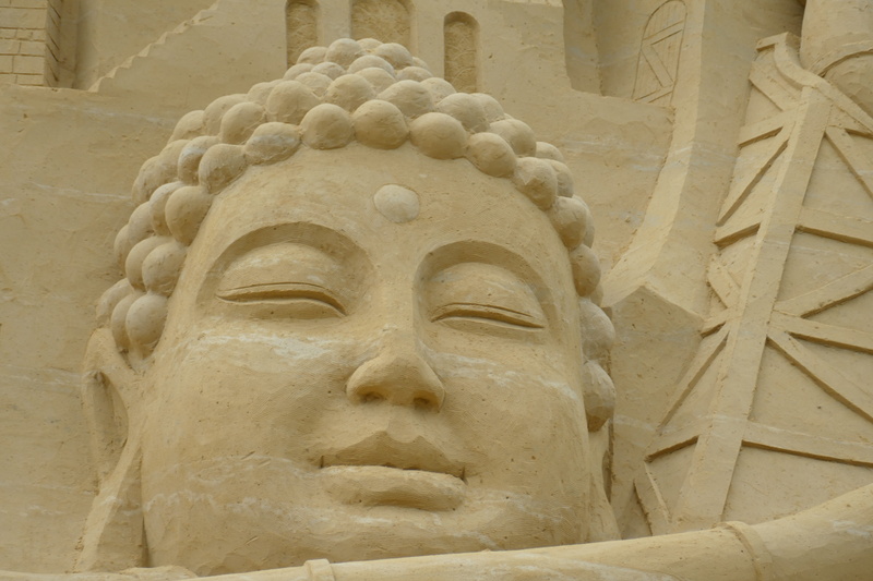 ancient civilization, craft, the past, no people, statue, male likeness, sandburg, human representation, buddha, built structure, figure, place of worship