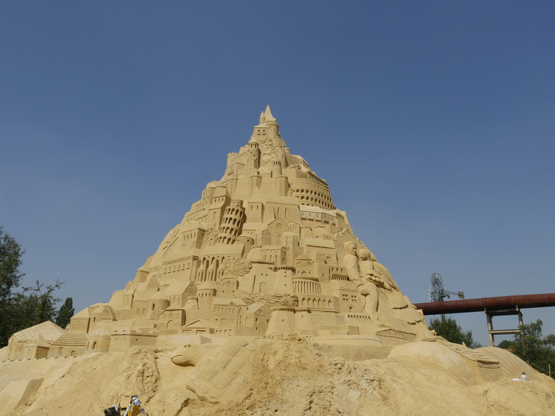 place of worship, religion, sandworld, travel destinations, no people, the past, clear sky, sand sculpture, artwork, sculpture, travel, 4K, architecture