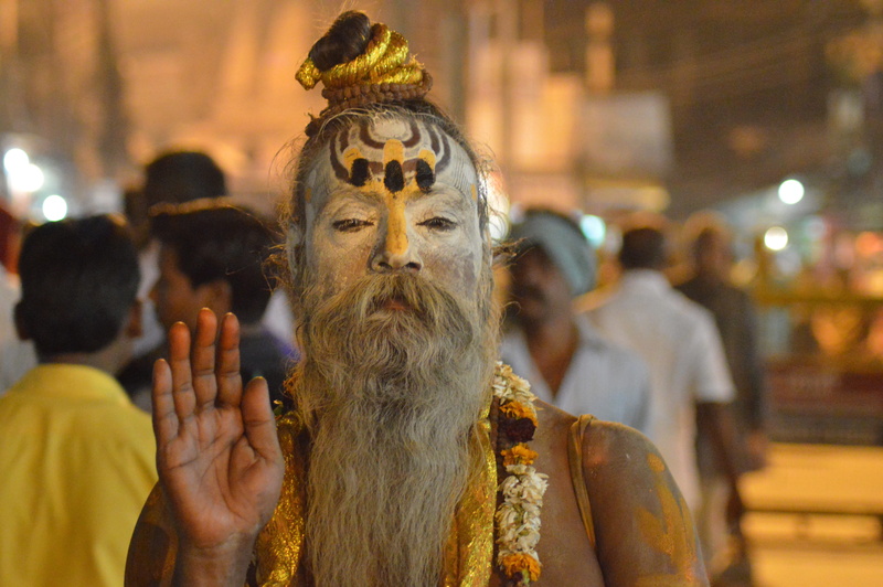 adult, belief, facial hair, men, lifestyles, focus on foreground, india, hairstyle, incidental people, human body part, leisure activity, sadhu, spirituality