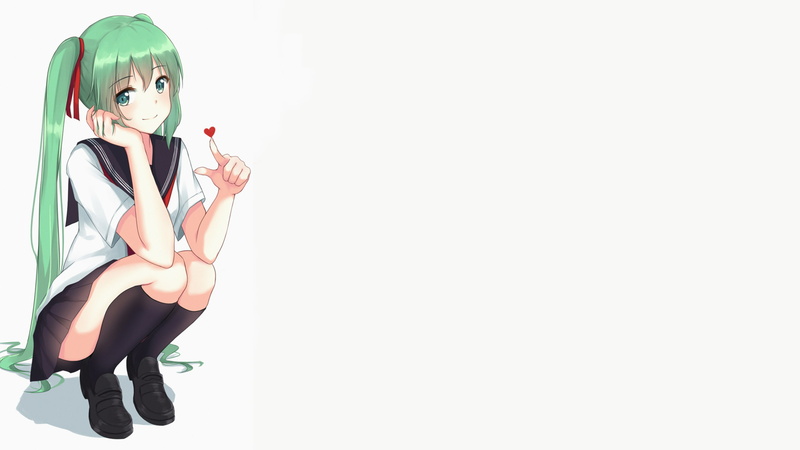 women, clothing, 2K, Hatsune Miku, full length, adult, white background, young women, Vocaloid, manga, beauty, looking at camera, females, indoors, fashion