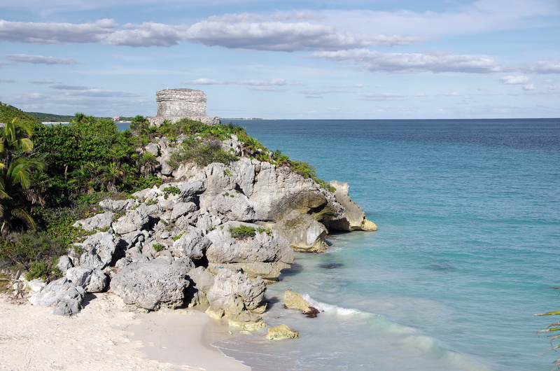 eroded, horizon, mexico, tranquil scene, tranquility, side, water, cloud - sky, outdoors, sea, day, rock formation, scenics - nature, wild coast, maya city