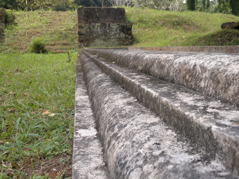 old, landscapes, wall, built structure, footpath, history, concrete, kandy, no people, grass, ceylon, sri lanka, nature, growth, peradeniya, stone wall