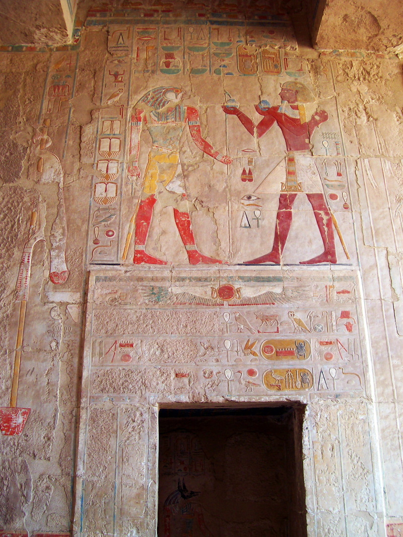 human representation, low angle view, ancient, indoors, art product, Temple, no people, art and craft, architecture, old, built structure, tomb painting