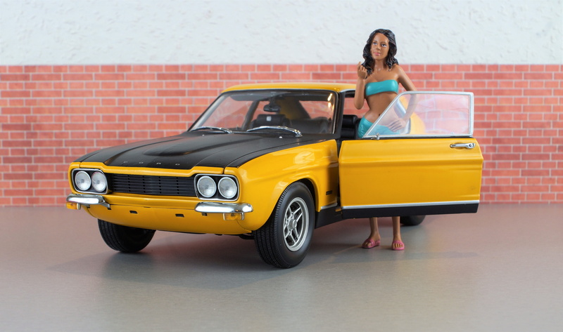 old, ford, full length, motor, adult, young women, front view, vehicle, transportation, Ford, outdoors, classic, architecture, Capri, Model Car, capri