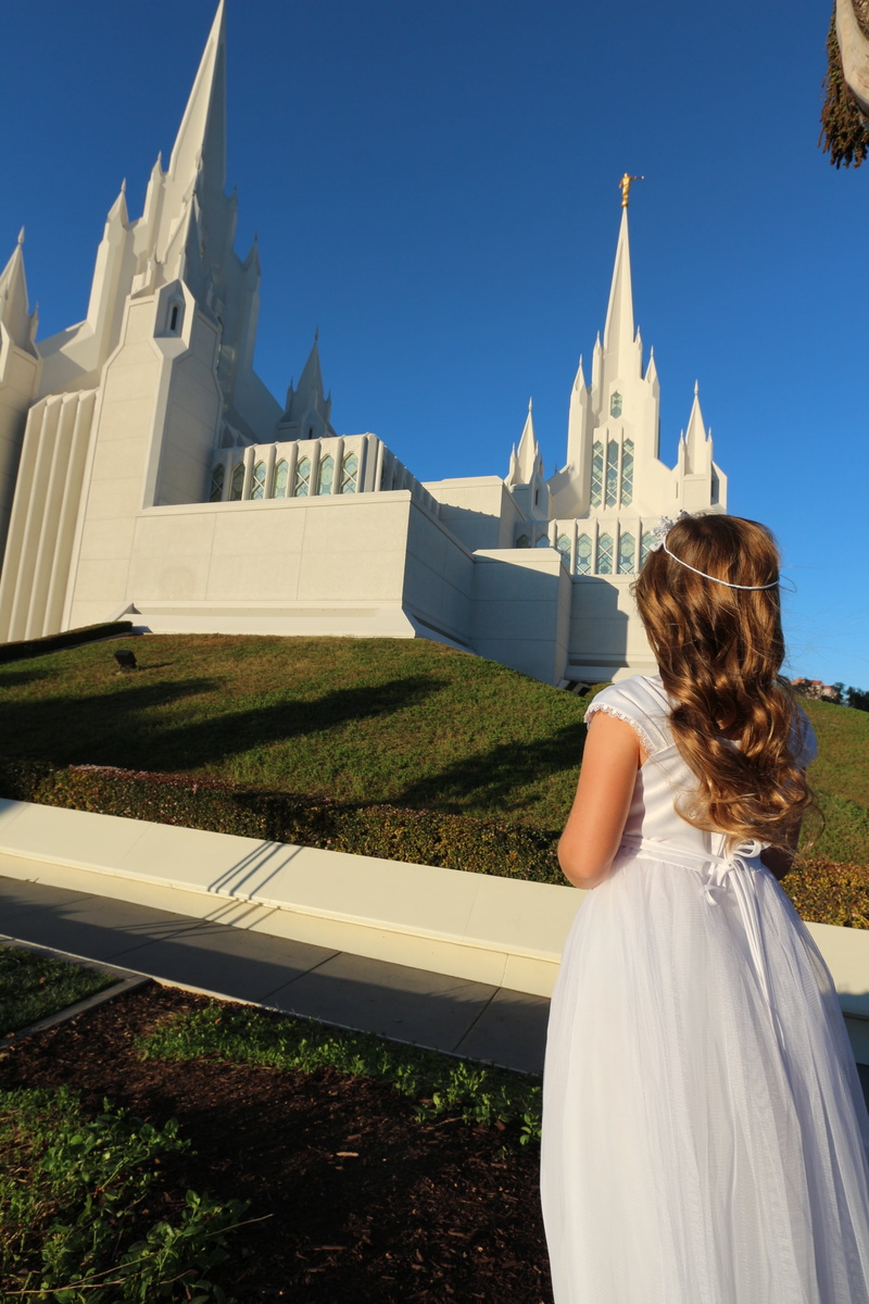 woman, girl, rear view, utah, church, young adult, young women, christ, one person, leisure activity, christianity, stand, praying, near, angel, temple
