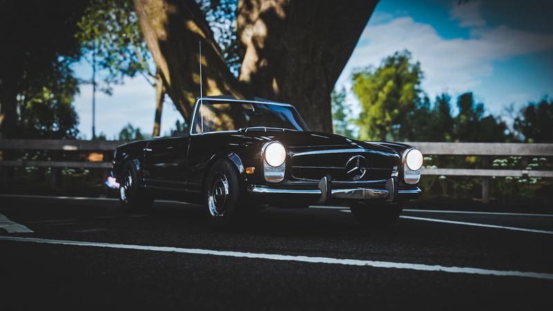 old car, Mercedes Benz, Mercedes 280sl, Forza, 280sl, vehicle, oldtimers, Forza Horizon 4, car, 1080P