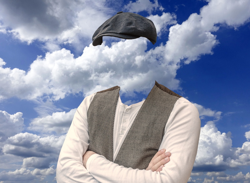lifestyles, without, one person, think, lifted, hand, blank, low angle view, real people, male, cloud-cuckoo-land, hollow, white color, cloud - sky, clouds