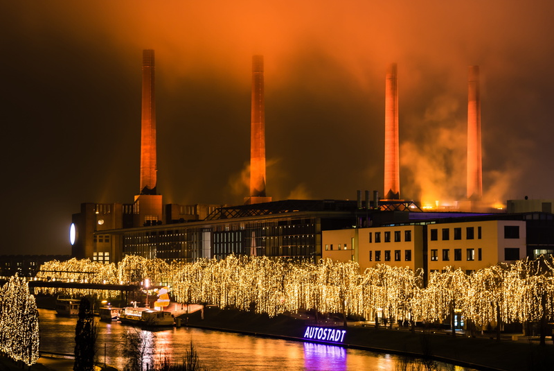 candle flame, night, building, pollution, nature, candlelight, sky, christmas, smoke stack, factory, 5K, winter, city, volkswagen, industry, architecture