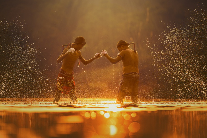 boxing, sunlight, 720P, water, Thailand, children