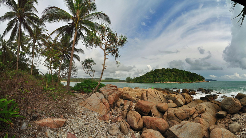 phuket, beach, koh, thailand, panorama, 2K, high, island, layan, kata, resolution