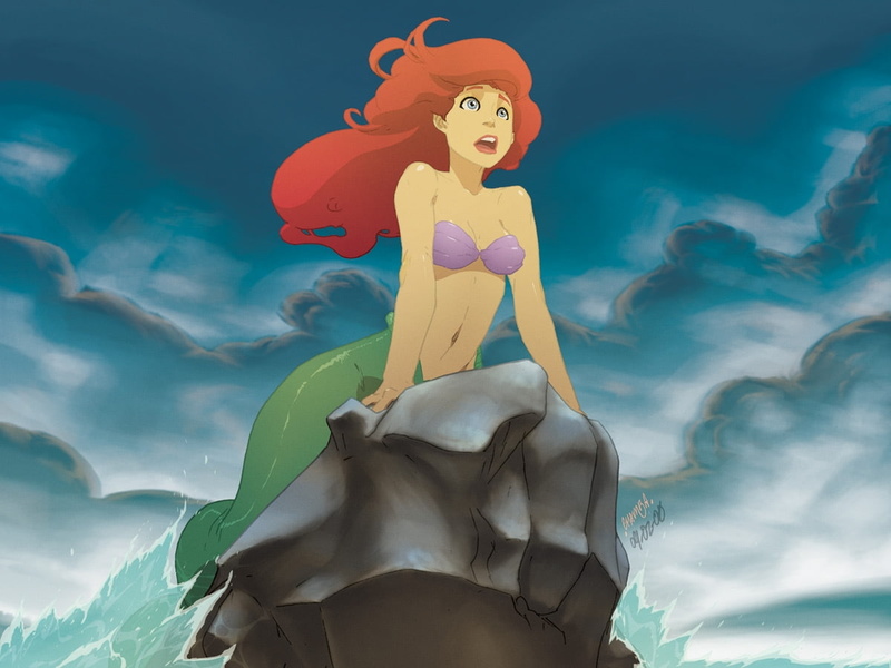 company, campbell, anime, little, x, ariel, The Little Mermaid, disney ...