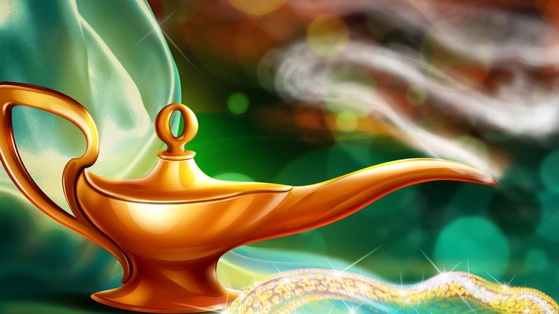 magic, fulfills, aladdin, 2K, lamp, screen, hd, desires, three