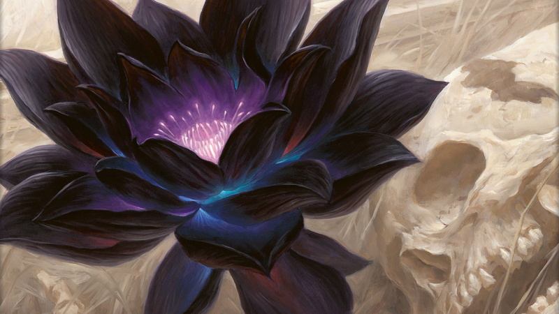 Magic: The Gathering, 1080P, skull, lotus flowers, digital art