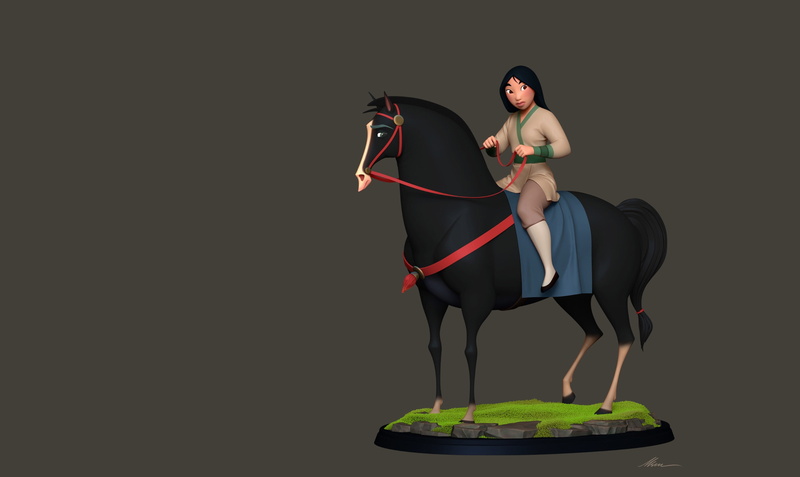 art, childrens, Mulan Fan Art, 2K, horse, girl, Mridul Sen, Mulan