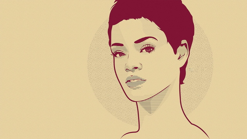 face, drawing, rihanna, portrait, 1080P
