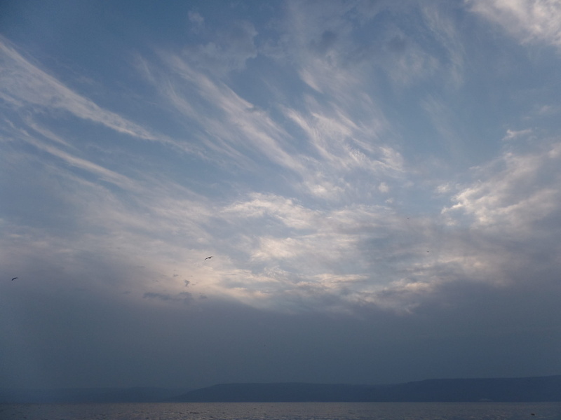 no people, clouds, sky, israel, water, tranquil scene, christian, god, cloud - sky, nature, blue, ocean, low angle view, tranquility, horizon, sea, sea of galilee