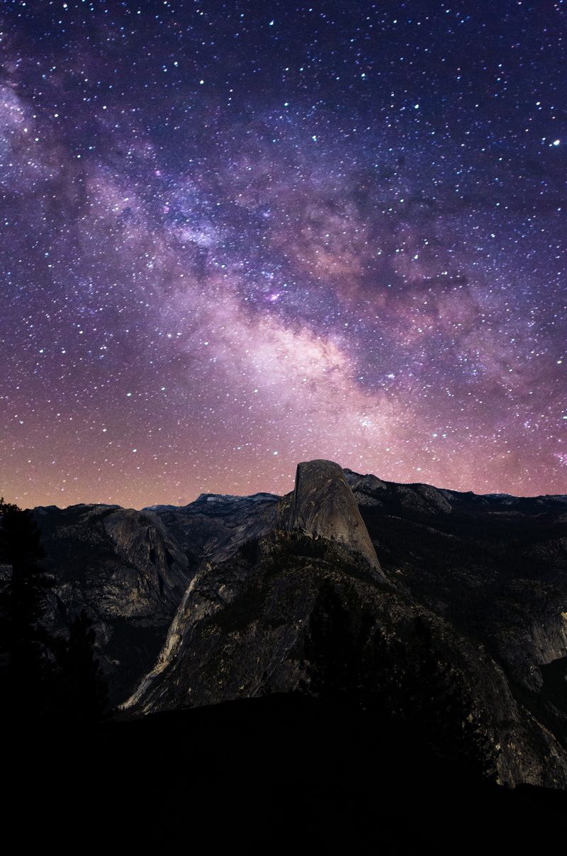 rock, milky way, long exposure, starry, night photography, rocky, astrophotography, environment, travel destinations, mountain, sky, scenics - nature, yosemite
