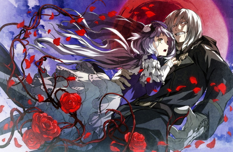 Anime Girls, Dies Irae, rose, 1080P, Wilhelm Ehrenburg, Claudia Jerusalem