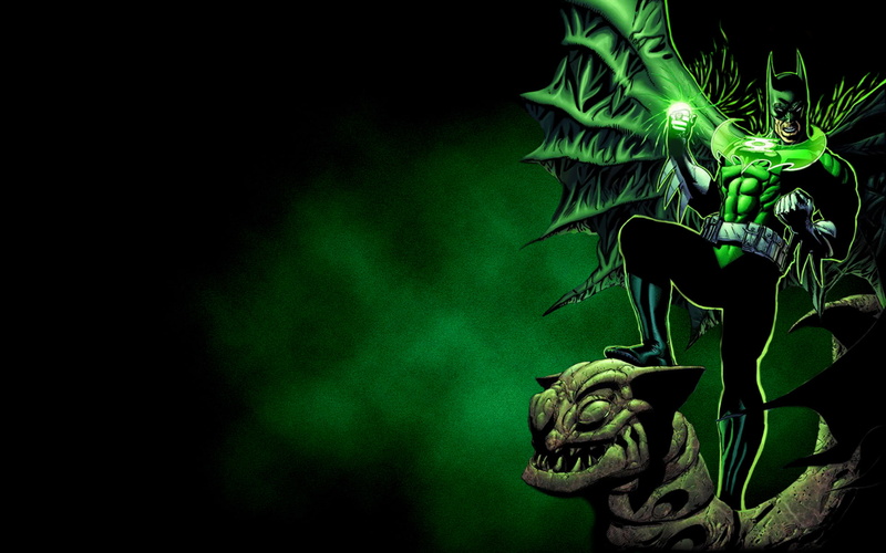 hd, green, cartoon/comic, lantern, batman, 1080P
