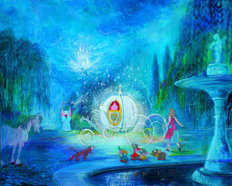 2K, disney, painting, cinderella, fairy-godmother