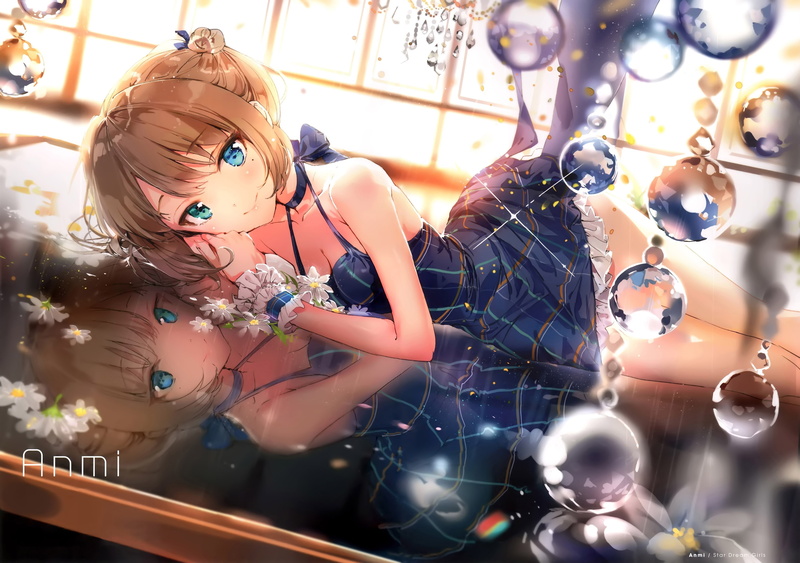 4K, dress, anime, Takagaki Kaede, anime girls, looking at viewer, THE iDOLM@STER: Cinderella Girls
