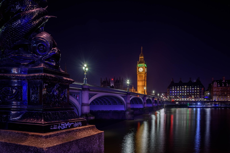 Westminster Bridge, 1080P, London, dusk, cityscape, bridge - Man Made Structure, Big Ben, bridge, famous Place, Travel, westminster, England, Night, big