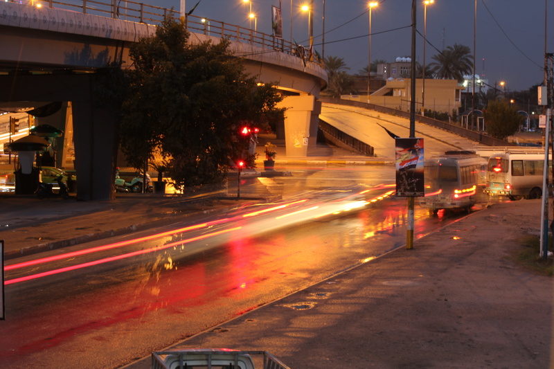 transportation, urban, mode of transportation, no people, blurred motion, light trail, street light, road, architecture, city life, illuminated, building exterior