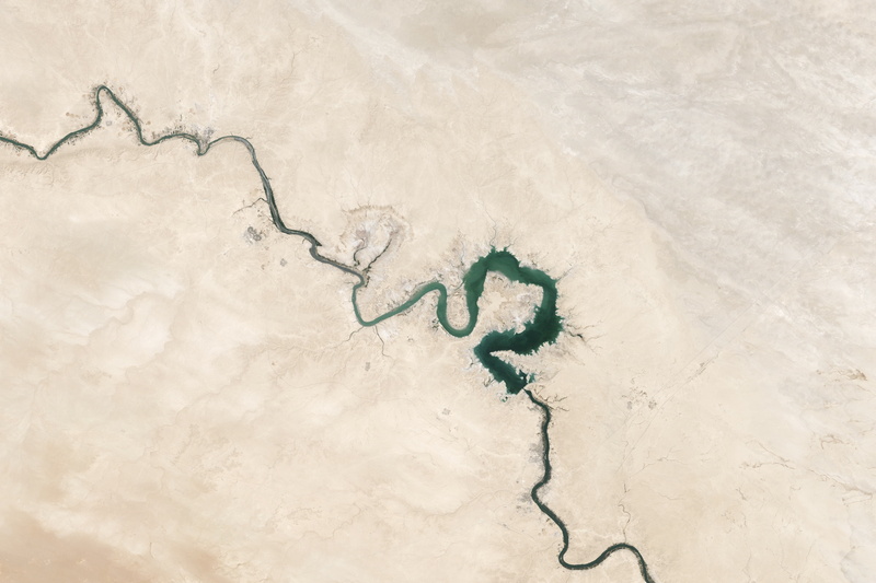 2K, relief, Baghdad, planet, space, NASA, plain, Earth, the, river, photo, Iraq