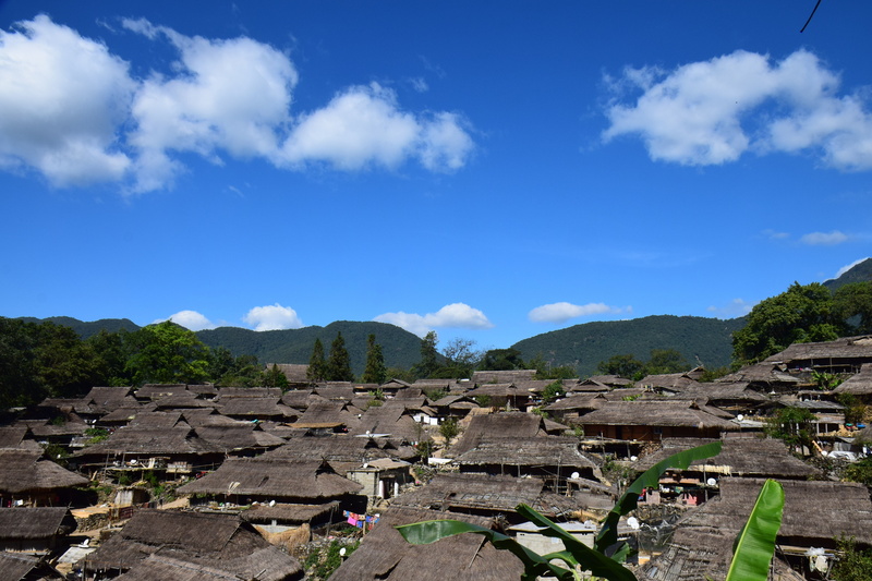 history, sky, the past, Village, mountain range, building, cloud - sky, beauty in nature, tree, Wa, travel destinations, nature, mountain, tranquility