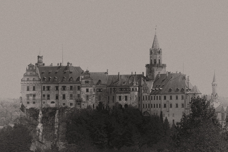 tower, grayscale, old, nature, outdoors, hohenzollern castle, copy space, sigma wrestle castle, travel destinations, architecture, 4K, residence, clear sky