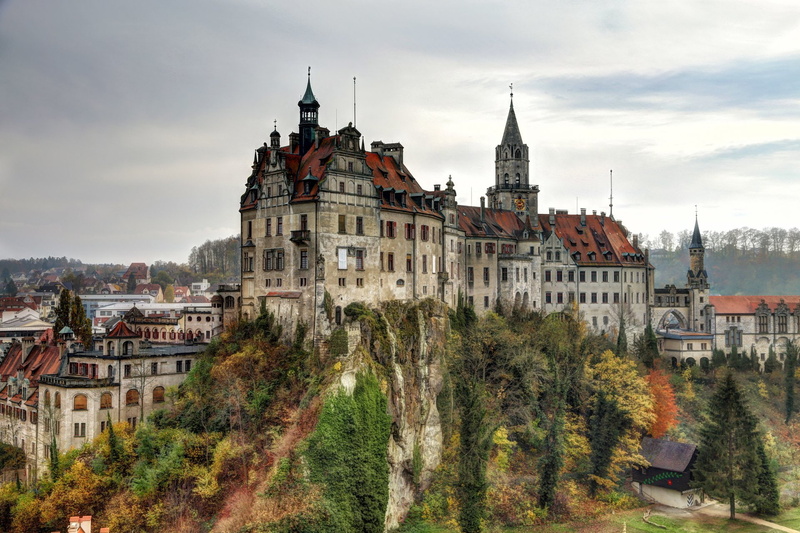 Castles, Sigmaringen Castle, 1080P, Germany, Baden-Württemberg