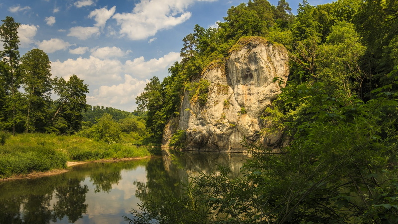 beauty in nature, green, leafed, green color, non-urban scene, water, rock, cloud - sky, 1080P, sky, forget, past, outdoors, danube, ruin, plant, scenics - nature