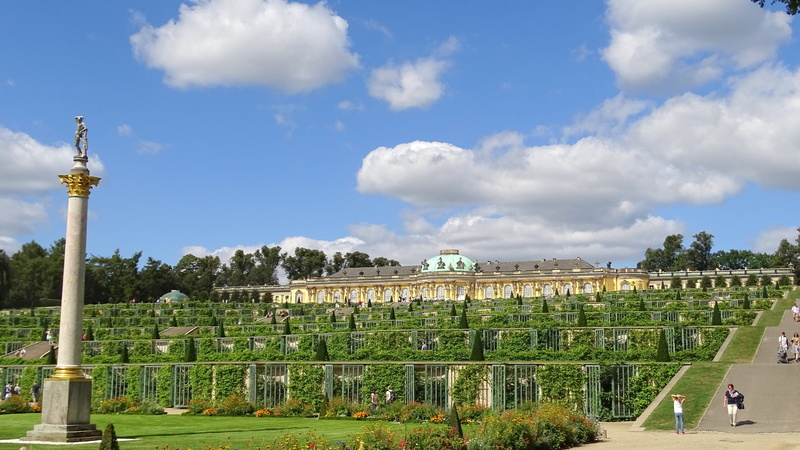 imposing, building exterior, architecture, plant, travel destinations, cloud - sky, tourist attraction, sanssouci, tourism, outdoors, sky, the past, Potsdam