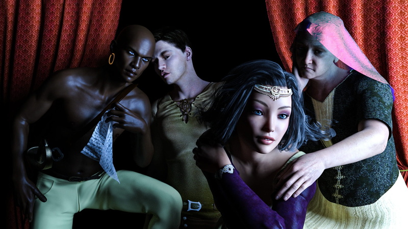 young adult, young women, nightlife, drama, waist up, togetherness, iago, green, othello, arts culture and entertainment, young men, men, adult, group of people