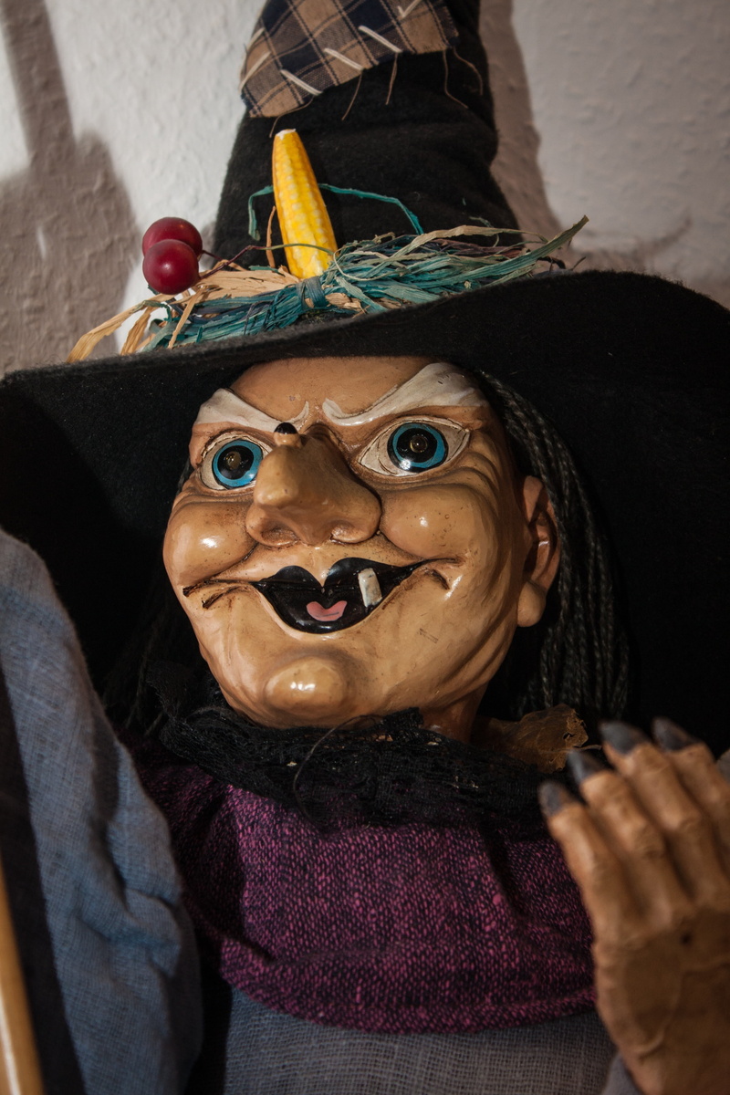 figure, headshot, childhood, face paint, front view, lifestyles, portrait, the witch, women, halloween, innocence, clothing, doll, one person, fairytale characters