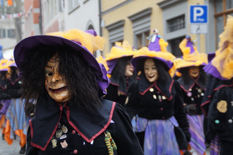 focus on foreground, fairy tales, outdoors, real people, strassenfasnet, witches, built structure, celebration, group of people, fasnet, carnival, fairytale characters