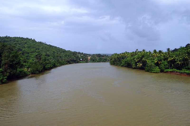 terekhol river, nature, land, tidal, beauty in nature, hills, outdoors, foliage, lagoon, no people, western ghats, 4K, tree, day, tranquility, teracol