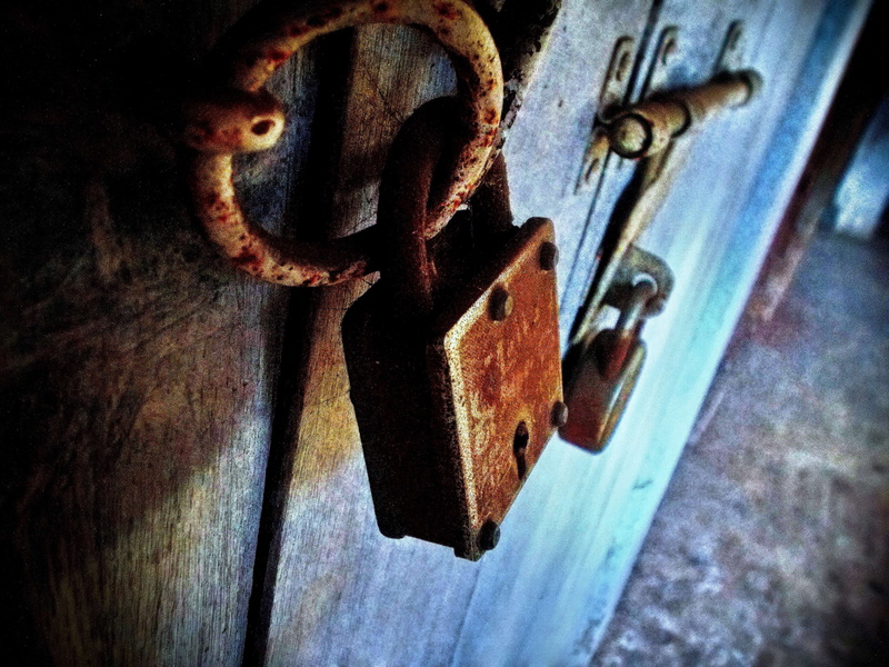 security, lock, entrance, 4K, padlock, close-up, rusty, selective focus, india, indoors, wood - material, color, hdr, metal, damaged, no people, weathered