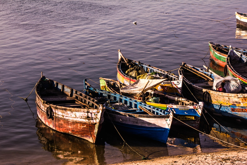 rowboat, no people, beach, sea, reflection, high angle view, south india, 5K, cibi, mode of transportation, boats, day, moored, rameswaram, fishing boat
