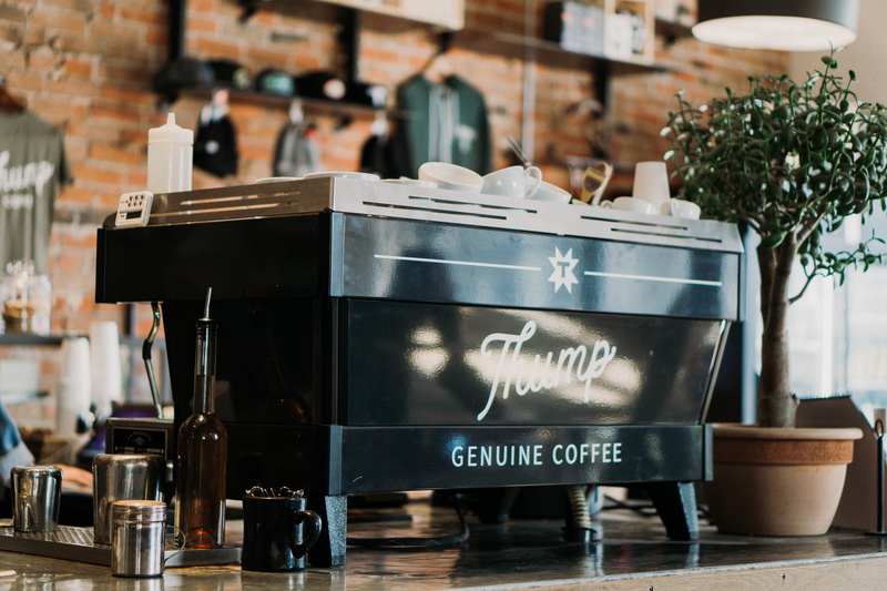 tech, architecture, day, communication, coffee machine, close-up, retail, coffee, espresso, genuine, thump, food and drink, focus on foreground, sign, drink