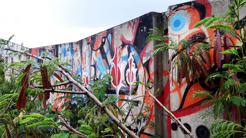 2K, forest, stree art, graffiti, wall, city