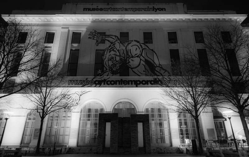 human representation, onlylyon, black and white, creativity, art contemporain, day, 81 quai charles de gaulle, nature, tree, france, text, plant, building exterior