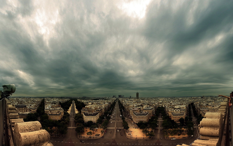 Paris, sky, 1080P, France, cityscape, city