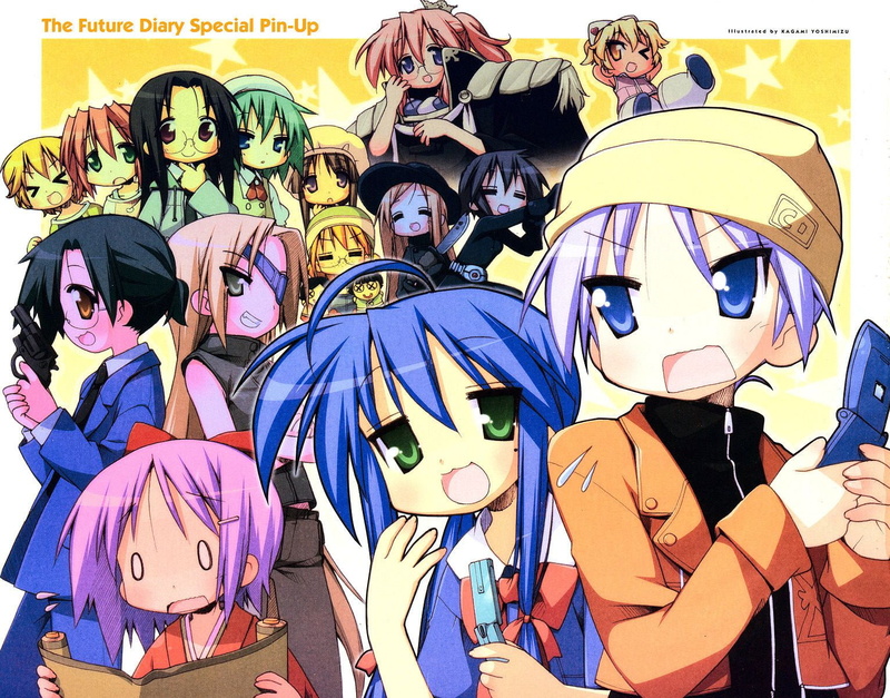 star, keigo, kurusu, crossover, yuno, hino, mirai, akise, nonosaka, mao, konata, 720P, narumi, izumi, murumuru, aru, hinata, uryuu, gasai, nikki, lucky