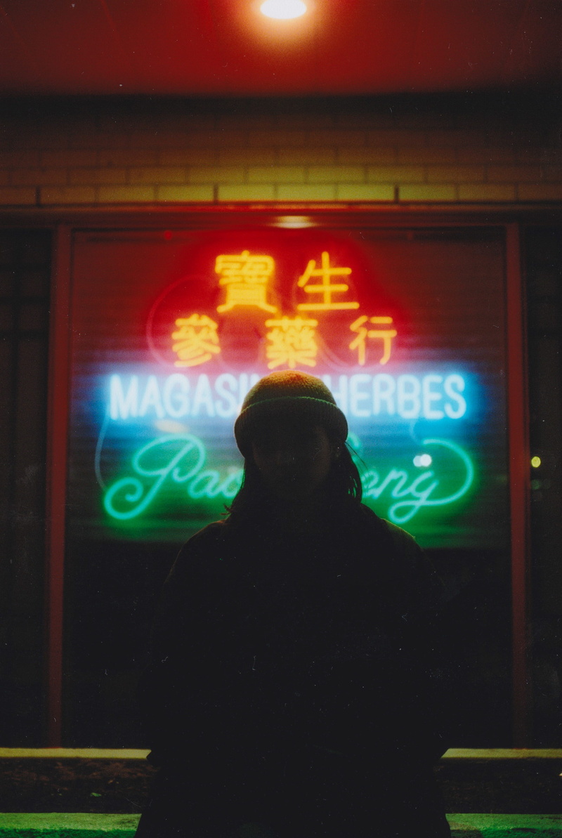 neon, portrait, leisure activity, night, men, communication, real people, western script, signage, adult, standing, led, lifestyles, silhouette, one person