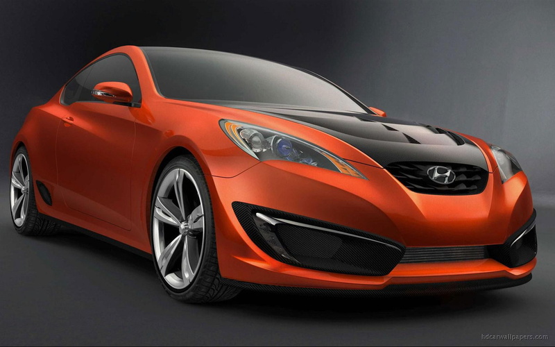 cars, black, genesis, 720P, concept, hyundai, orange, coupe