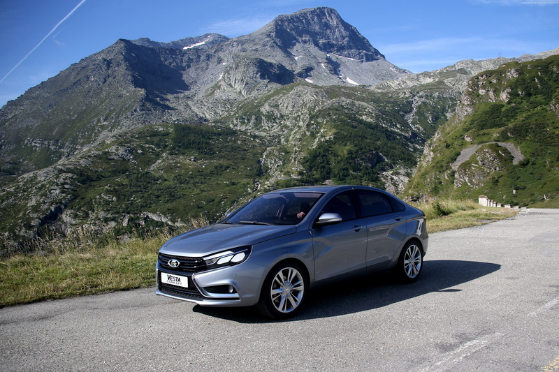 2K, review, 2015 cars, city cars, Lada Vesta, test drive, sports car, front, side