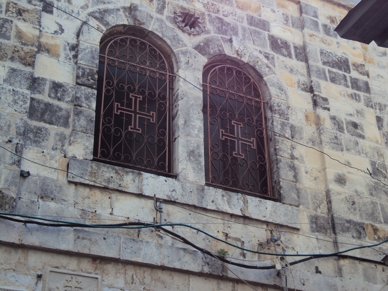 holy land, israel, 2K, window, outdoors, history, building exterior, building, brick, arch, metal, no people, old, faith, brick wall, god, jerusalem, wall - building feature